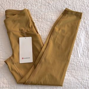 NWT Lululemon Power Thru High-Rise Tight 25"
Gold Spice